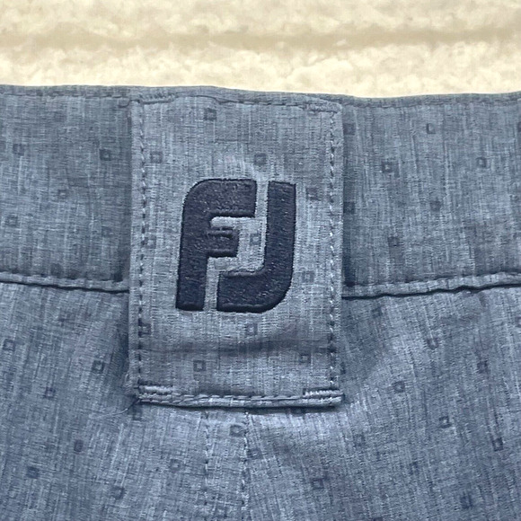 FootJoy Shorts Mens 38 Blue Dotted Golf Preppy Chino Performance FJ Flat Front - Picture 5 of 12
